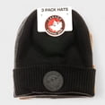 thumbnail image 2 of Canada Weather Gear Men's 3-Pack Knit Beanie Hats - Warm Winter Skull Cap Beanies in Black, Grey, Brown, 2 of 2