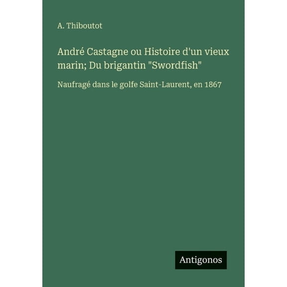 André Castagne ou Histoire d'un vieux marin; Du brigantin "Swordfish": Naufragé dans le golfe Saint-Laure, (Paperback)
