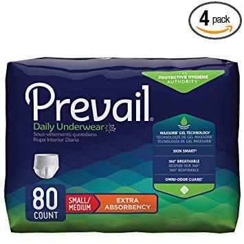 Prevail Disposable Underwear Medium, PF-512, Extra, 20 Ct - Walmart.com