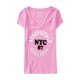 thumbnail image 1 of Camiseta gráfica Aeropostale Nyc 87 Athl Dept para mujer rosa XS, 1 of 1