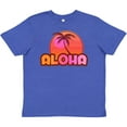 thumbnail image 3 of Inktastic Pink Aloha Palm Youth T-Shirt, 3 of 5
