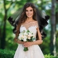 thumbnail image 2 of EeaseCA 1 Pce Voile de Mariage Rétro en Maille Accessoire de Photographie, 2 of 7