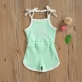 thumbnail image 4 of EIMELI Summer Infant Girls Cotton Sleeveless Rompers Rainbow Printed Pattern Off Shoulder Suspender Romper, 4 of 6