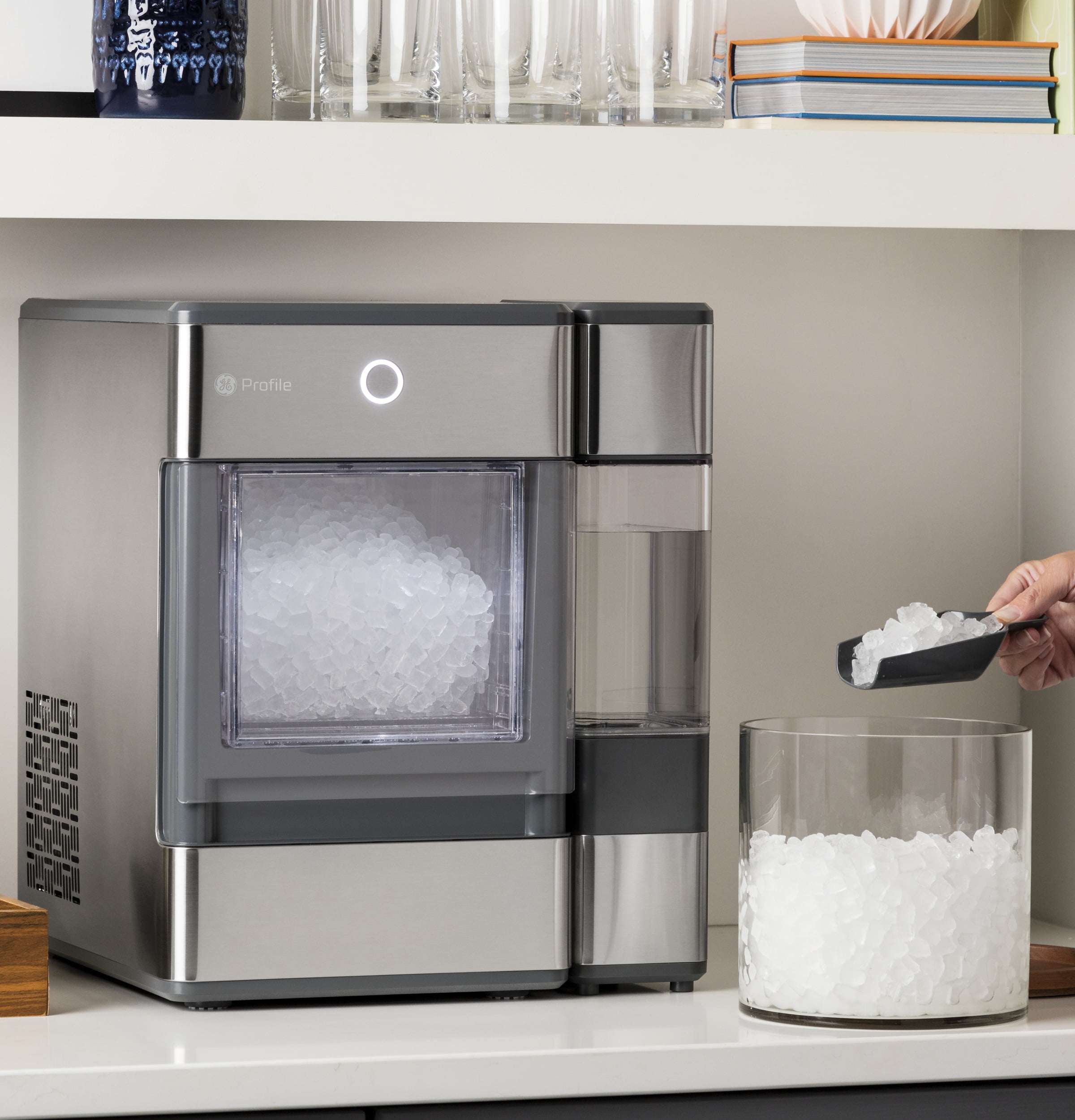GE Profile™ Opal™ Nugget Ice Maker + Side Tank, Makes up to 24lbs per day, Countertop Icemaker, Stainless Steel - 3