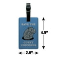 thumbnail image 5 of Save the Curvy Unicorns Rhino Funny Humor Rectangle Leather Luggage Card Suitcase Carry-On ID Tag, 5 of 8