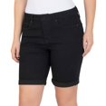 thumbnail image 2 of Seven7 Women's Soft Stretch Rolled Hem Sunset Bermuda Short (Black, 14), 2 of 4