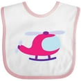 thumbnail image 3 of Inktastic Helicopter Pink Girls Girls Baby Bib, 3 of 4
