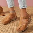 thumbnail image 3 of Dakaela Womens Wedges Sandals Closed Toe Hollow Walking Shoes Ankle Buckle Casual Sandal Sizes 6-10, 3 of 6