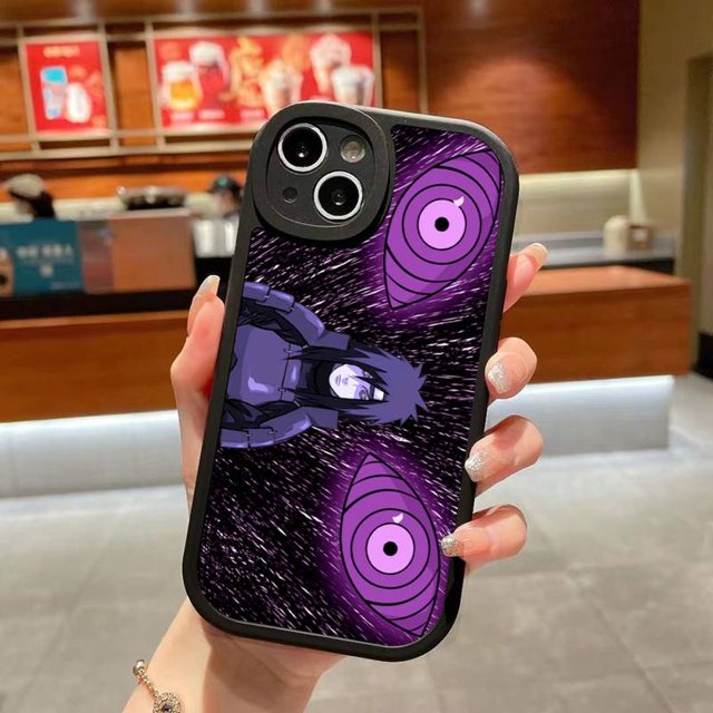 Naruto Itachi Uchiha Sasuke Kakashi Eyes Phone Case For iPhone 14 Plus 13 12 11 Pro Max Mini X XS XR Soft Silicone Black CoverFor iphone 13 Pro Gao Jinjia LED
