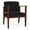Black, variant on Amherst Wood Reception Waiting Oversize Guest Chair / Walnut Wood / Blue