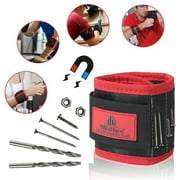 WIREHARD Premium Magnetic Wristband Armband with Strong Magnets for Holding Screws, Nails, Bolts, Drilling and Screwdriver Bits set - Perfect for Holding Sewing Tools - Best Gifts For Men Handyman Dad