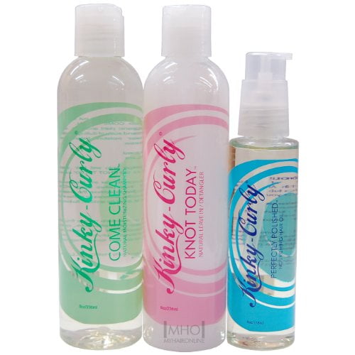 Shampoo For Kinky Coily Hair Kinky-Curly Shampoo & Leave-in Detangler & Polished Nourishing Hair Oil