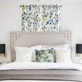 thumbnail image 4 of Blue Yellow Floral Spring Kitchen Curtains Short 54 Inch Length, Summer Botanical Green Pastoral Grommet Top Bedroom Living Room Curtains, Light Filtering Cafe Curtain Drapes 2 Panels Set 84''x54'', 4 of 9