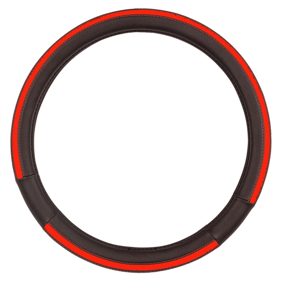 Auto Drive 1Piece Car Steering Wheel Cover Leather Sports Red - Universal Fit, 23SWC230