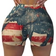 thumbnail image 2 of Fuzoiu Vintage American Flag Elephant Print Women's Workout Shorts,Workout Biker Shorts Women,Exercise Fitness Shorts,Scrunch Short, Athletic Shorts for Gym Yoga Running Sport Active-XX-Large, 2 of 8