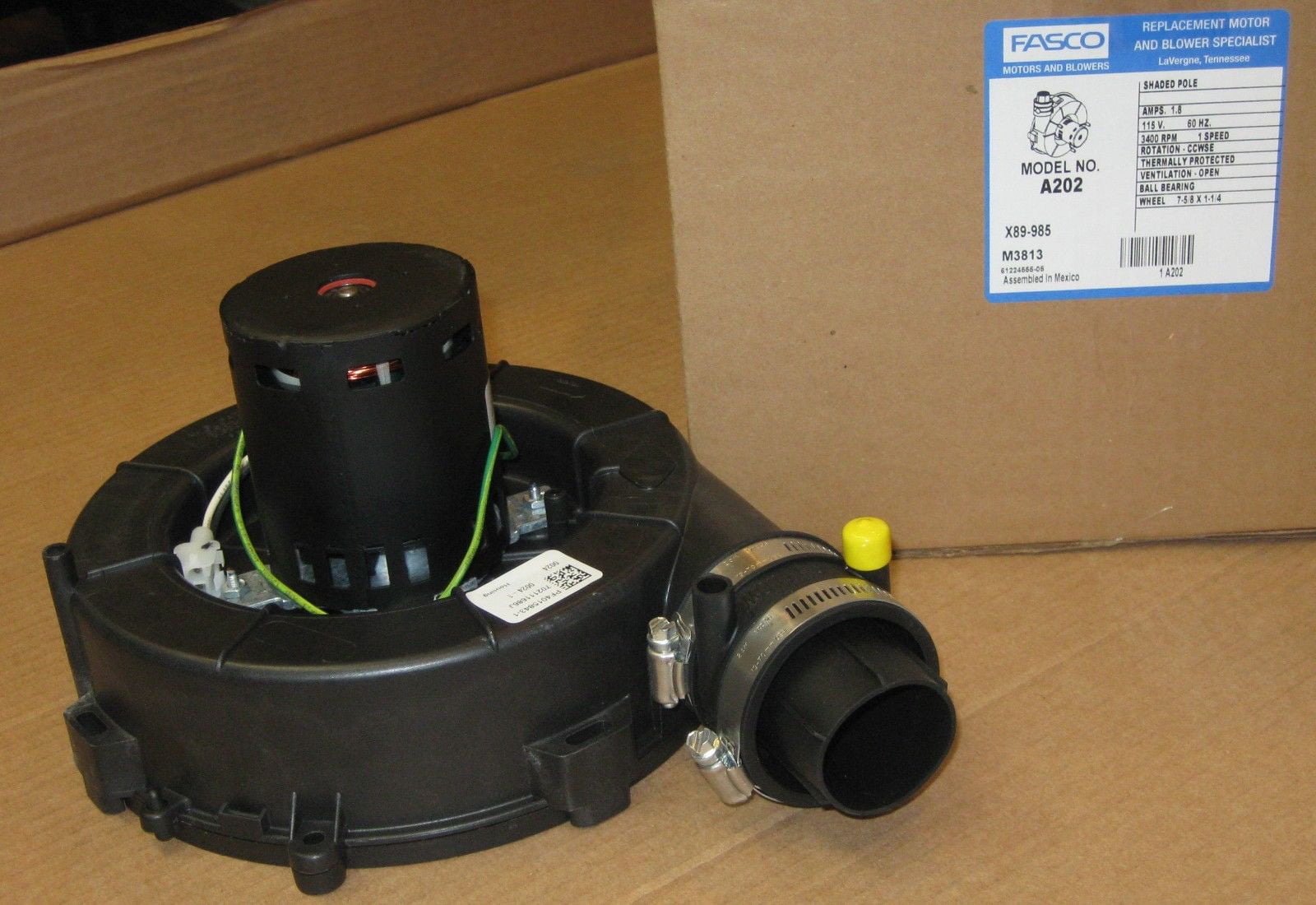 Fasco A228 Shaded Pole OEM Replacement Draft Inducer Blower ASSY 115v for sale online 