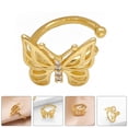 thumbnail image 1 of unbranded 1Par Aretes Clip on Butterfly Dorados Para Mujer Con Estilo Y Material, 1 of 8