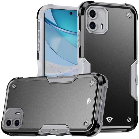 For Motorola Moto G 5G 2023 Premium Tough Shockproof Hybrid Heavy Duty 2in1 Bumper Rugged Rubber Defend Armor Cover ,Xpm Phone Case [ Black / Gray ]