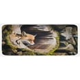 thumbnail image 1 of Animal Kitchen Mat, True Fox Vulpes Inside Wood Log Holes Exotic Furry Creature Wildlife Nature Animal Design, Plush Decorative Kitchen Mat with Non Slip Backing, 47" X 19", Tan, by Ambesonne, 1 of 1