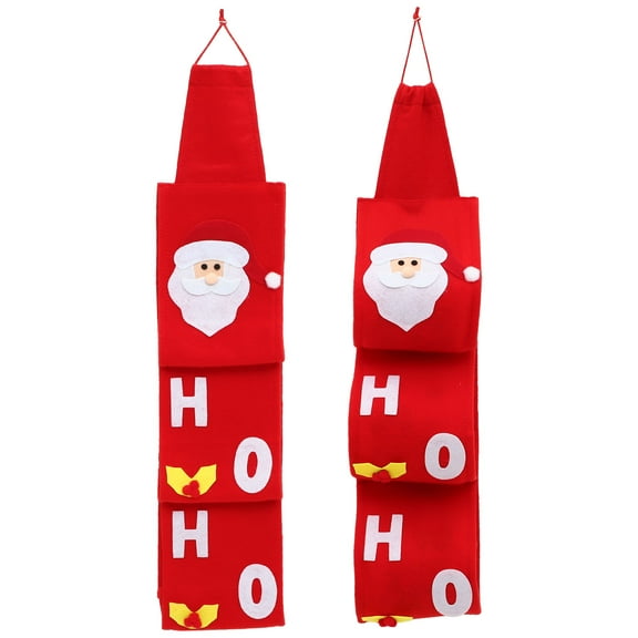 HEMOTON 2-Pack Christmas Round Tissue Box Holders Holiday Decor for Home Living Room and Office