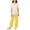 Yellow|Block, variant on Kids 2 Piece Lounge Outfits Short Sleeve Crew Neck Tees Elastic Waist Pants Soft Comfy Loose Homewear Set (14-15 Years, Blue|Stripes)