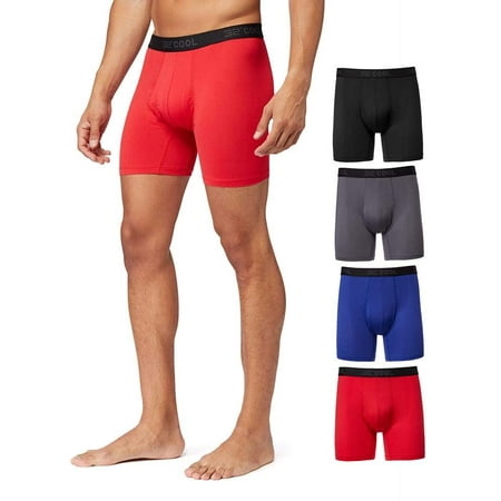 32 DEGREES COOL Mens 4-PACK Active Mesh Quick Dry Performance Boxer ...
