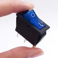 thumbnail image 3 of MesaSe 16pcs NODEMCU LUA KCD3 3pin Rocker Switch Toggle SPST AC 250V 125V Red Blue Green Yellow Light Illuminated LED On/Off SPST 3 Pin 2 Position Mini Boat Rocker Toggle Switch Snap, 3 of 7