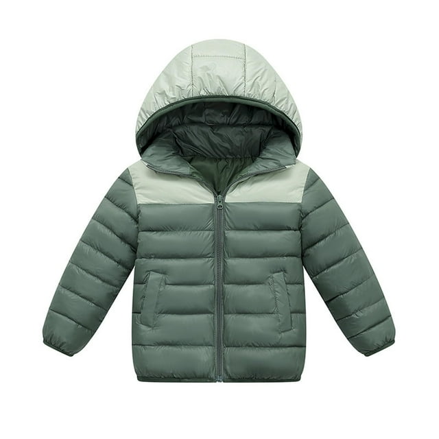Chaqueta acolchada con capucha para niñas. Abrigo de invierno ligero con cremallera acolchada y bolsillos para niñas de 7 a 14 años.