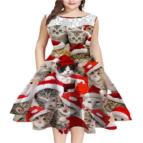 Christmas kitty store dress