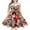 Red Cat, variant on Christmas Dress for Women, Christmas Style Pattern Lace Sleeveless Round Neck Midi Dress for Holiday Christmas Party