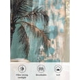 thumbnail image 6 of Sheer Curtains 45 Inch Length 2 Panels Set for Kitchen, Coastal Beach Tree Green Semi Sheer Curtains for Windows, Summer Vintage Tropical Plant Voile Window Treatments Rod Pocket Curtain, 6 of 7