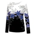 thumbnail image 5 of Blusa suelta informal con cuello redondo y manga larga para mujer Fridja  czfsfas2622, 5 of 5