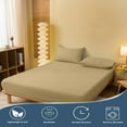 thumbnail image 2 of ABORN 3PC Bedsheet 800 Thread Count 100% Egyptian Cotton 15" Deep Pocket Taupe, Full, 2 of 7