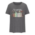 thumbnail image 4 of PNTUTB Ladies' Fashionable Casual Printed Loose Basic Blouse Round Neck Short Sleeve Comfortable Top, 4 of 6