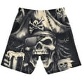 thumbnail image 2 of joogoo Kids Boys Swim Trunks Skeleton Pirate Bone Beach Board Shorts Drawstring Swimsuit Kid Teen M, 2 of 6