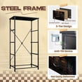 thumbnail image 4 of Gothic Dresser for Bedroom with 4 Storage Drawers Vintage Bookstore Warm Lighting Pink Roses Facade Dressers Chest of Drawers Steel Framed Fabric Closet Organizers for Dorm Entryway End Table, 4 of 8