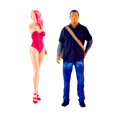 thumbnail image 4 of 2 Piezas 1/64 Figuras De Personas Para Accesorios Decoración De Escritorio Jardín De Hadas, 4 of 8