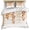 Orange, variant on 3 Piece Pink Ombre Botanical Duvet Cover Set Full Size,Microfiber Comforter/Quilt Cover with Corner Ties and 2 Pillowcases,Watercolor Country Pastoral Leaf All Season Soft Bedding with Zipper Closure