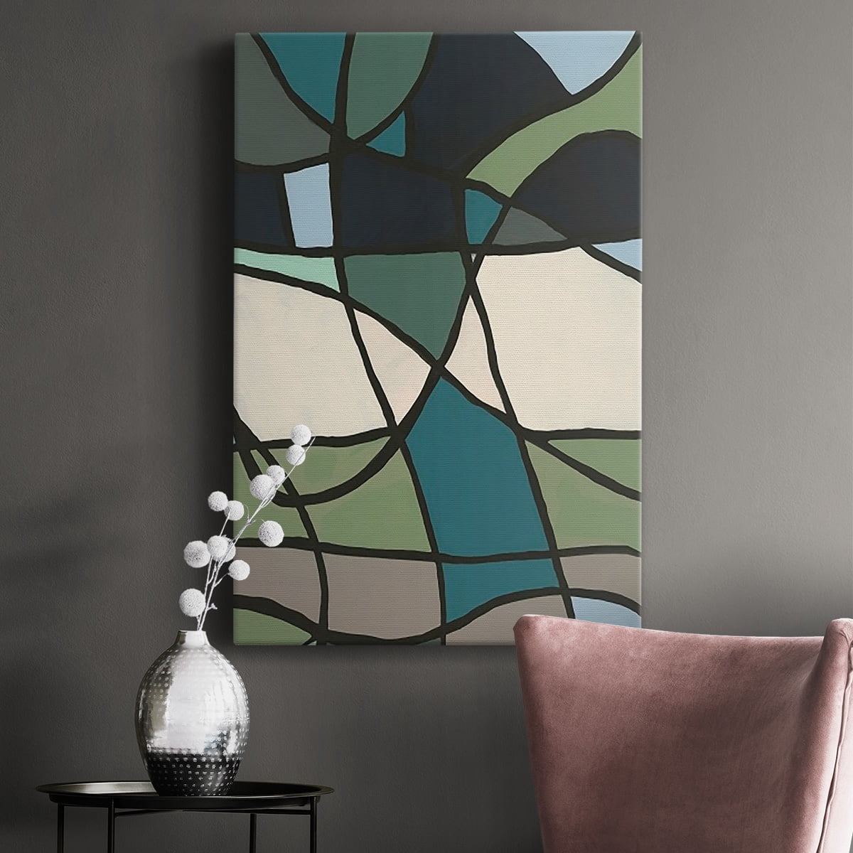 Multicolor Stained Glass I Premium Gallery Wrapped Canvas - Ready to Hang