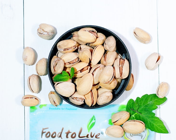 Pistachios Roasted and Salted, 4 Pounds - Kosher, Vegan - by Food to Live