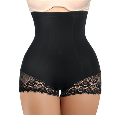 

Eleady Women High Waist and Slimming Butt Lifter Tummy Control Panty Postpartum Girdle Body Shaper Shorts(Black X-Large)