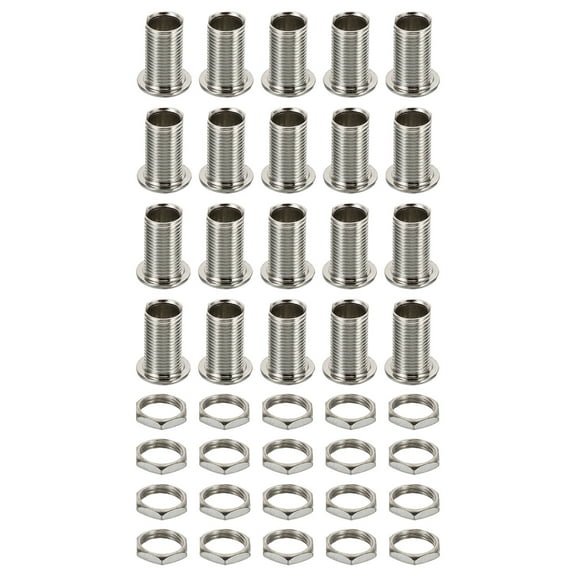 Uxcell M12x20mm Round Head Hollow Screw Bolts Through Hole Bolt Chandelier Fasteners with Hex Nut and Gasket 40Pieces
