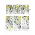 thumbnail image 5 of Summer Lemon Kitchen Curtain Valances for Windows Farmhouse Short Curtains, Spring Floral Eucalyptus Leaves Botanical Rod Pocket Valance Curtain for Bedroom Cafe Living Room 42"x12", 5 of 8