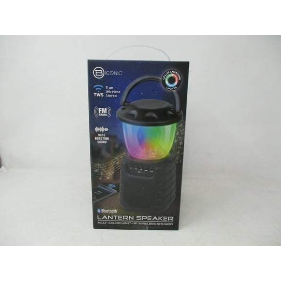 B Iconic Bluetooth Lantern Speaker Multicolor Light Up Wireless Speaker