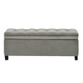 thumbnail image 2 of Sofa Side Bench Enteyway Bench with Button Tufted Top Upholstered Flip Top Storage Bench for Living Room - Multicolor, 2 of 8