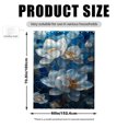 thumbnail image 2 of Blue Flower Shower Curtain Stained Glass Dreamy Lotus Flower Waterproof Bathroom Curtains with Plastic Hooks Beautiful White Lotus Blue Lotus Leaf  Bathtub Curtain Men Women Bath Decor, 2 of 7