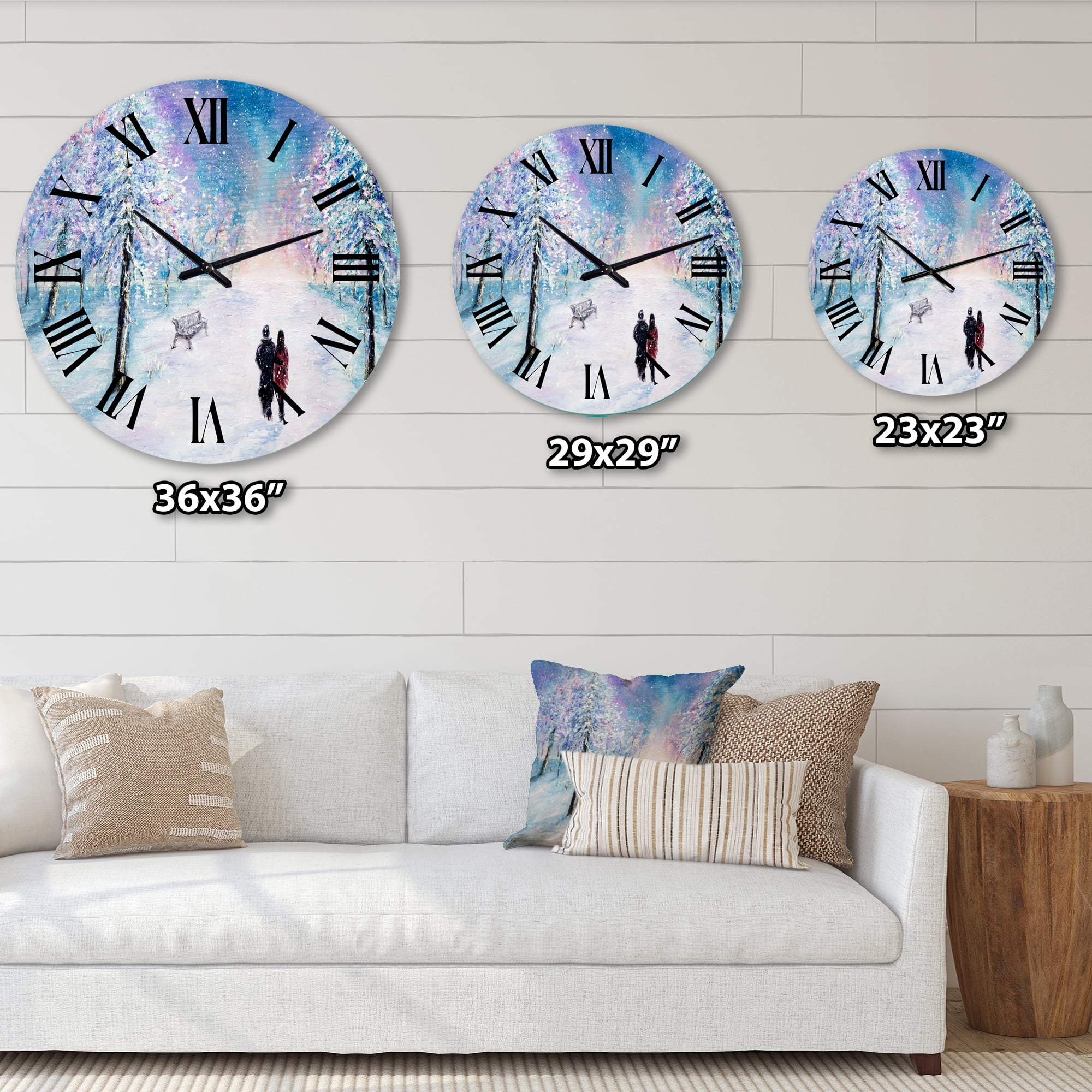 Designart 1 in Quartz Traditional Wall Clock