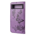 thumbnail image 5 of Feishell Wallet Case for Google Pixel 6a,Retro PU Leather Butterfly Embossed Pattern Full Protection Anti-Scratch Shockproof Magnetic Clasp Flip Holder Card Slots & Cash Pocket Phone Cover,Purple, 5 of 6