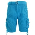 thumbnail image 1 of Mens Cargo Shorts Belted Cotton Twill Flat Front Washed Utility Pockets, 1 of 4