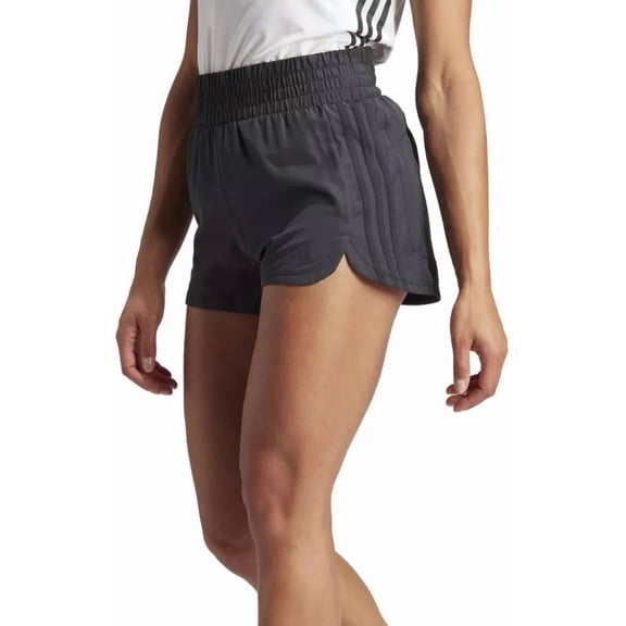 adidas Womens Pacer Training 3-Stripes Woven High-Rise Shorts - 3" Inseam (Black, X-Large, XL)